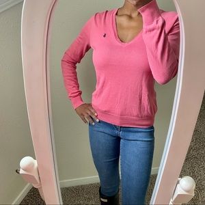 Ralph Lauren Pink Long Sleeve Light Sweater Size Medium